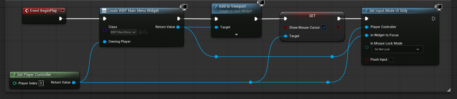 Main Menu Creation Route