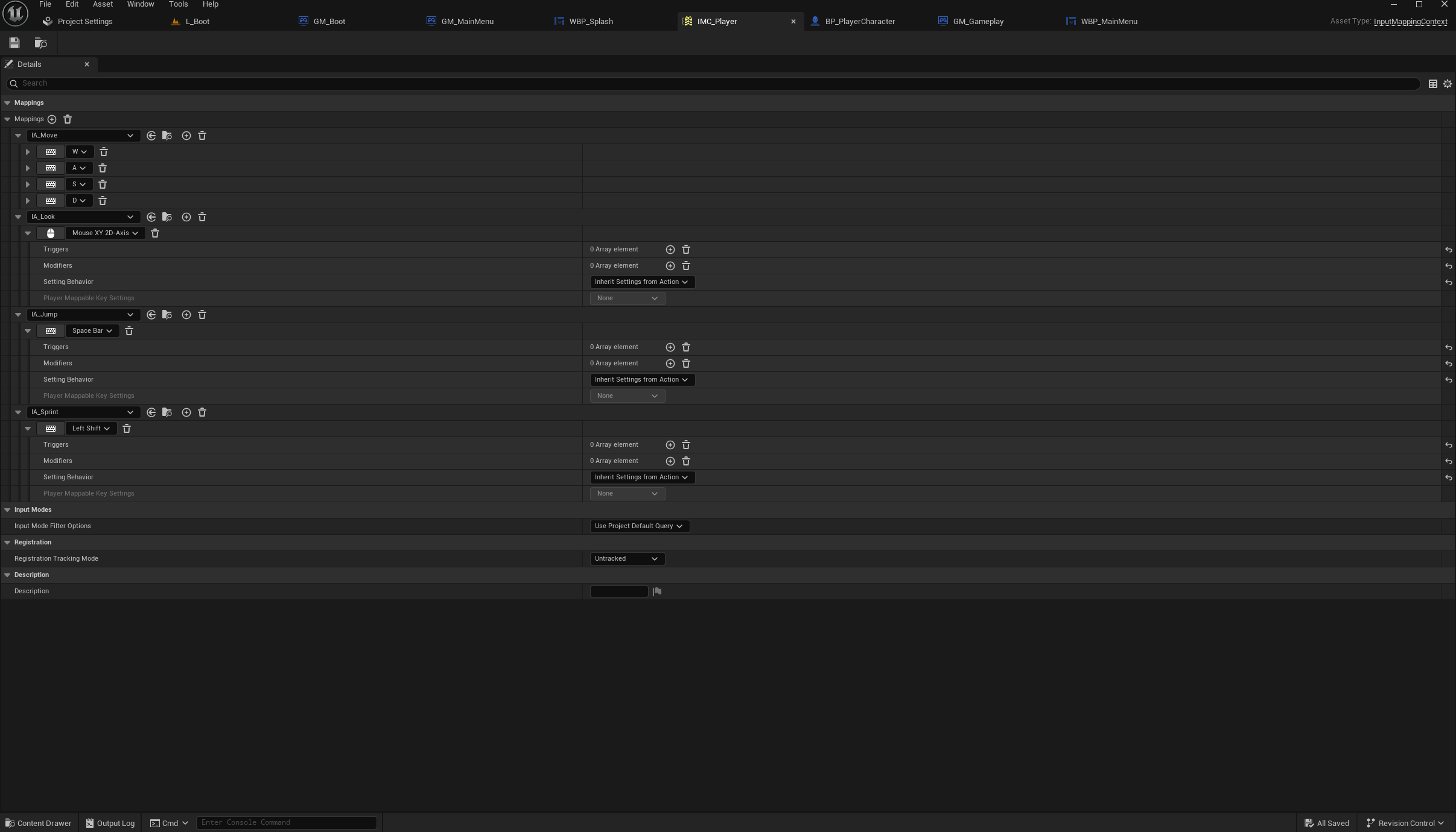 Input Mapping Context