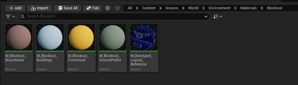Blockout Material Library