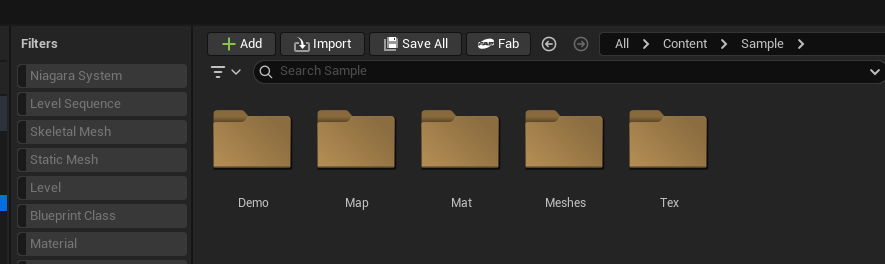 Imported Sample Folder