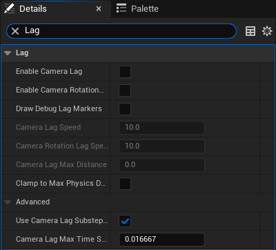 Camera Lag Disabled